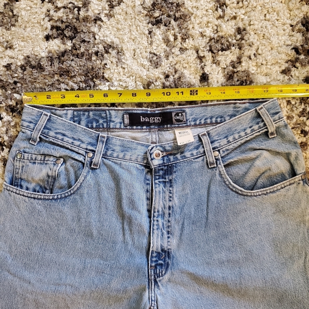 Vintage Levi Baggy Silver Tab Jeans 36x30 - Picture 5 of 7